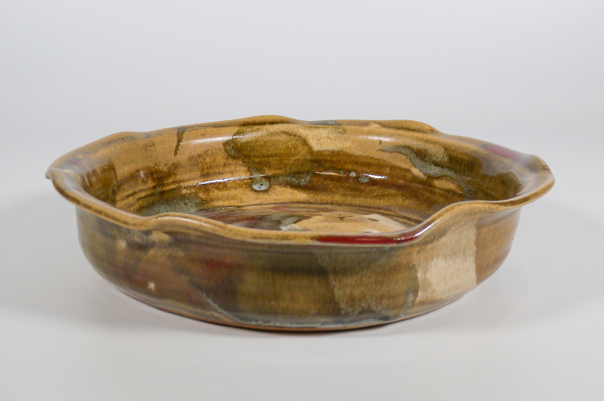 Pie Pan Deep Dish , Buie Pottery Handcrafted pottery in Gatlinburg, TN